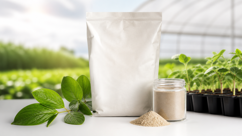 Biostimulant product line image for agricultural raw materials